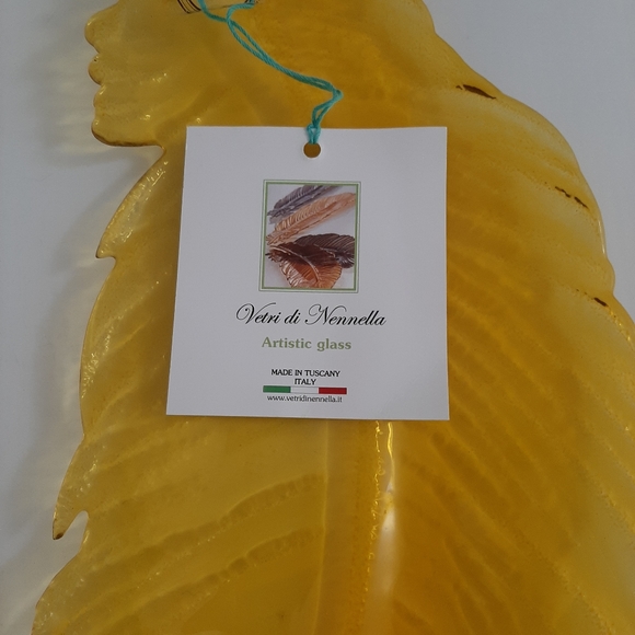 Vetri di Nennella Artistic Glass Leaf Plates, Trinket dish - Picture 14 of 16